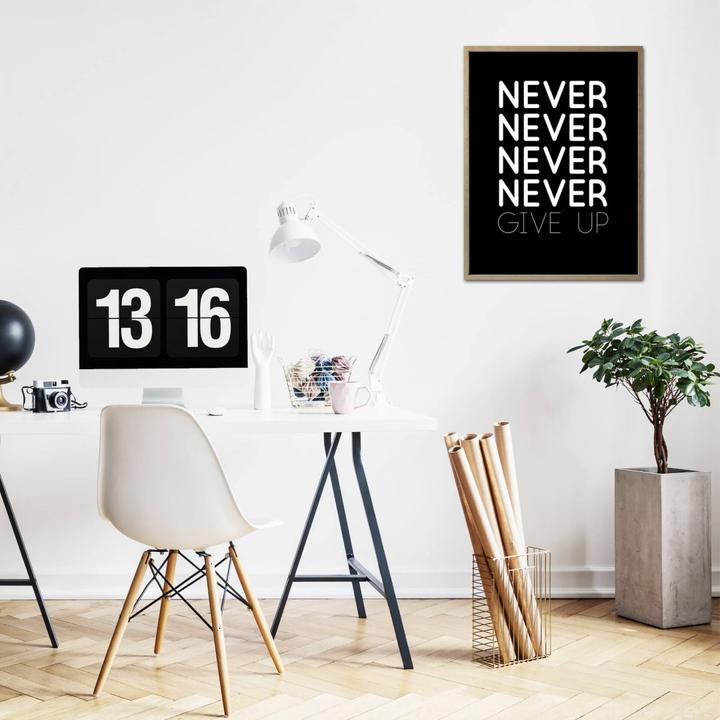 Produktbild Trenddeko Never give up (60 x 80 cm)