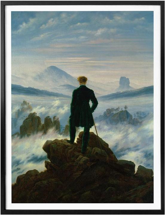 Produktbild Trenddeko Friedrich - Der Wanderer über dem Nebelmeer (80 x 100 cm)