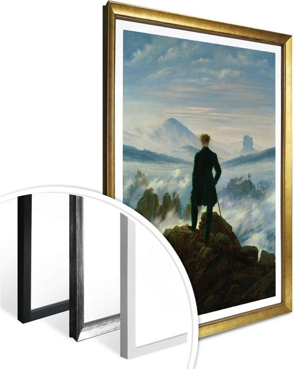 Produktbild Trenddeko Friedrich - Der Wanderer über dem Nebelmeer (80 x 100 cm)