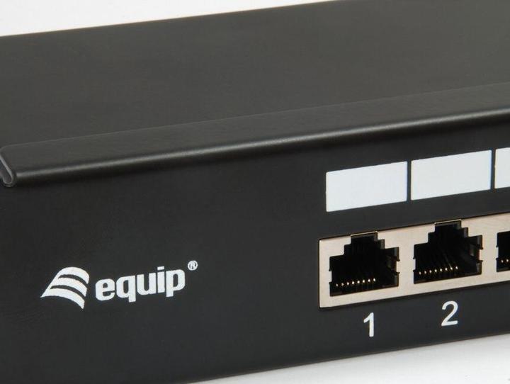 Image du produit equip Panneau de brassage 16x RJ45 Cat6 19" 1UH noir
