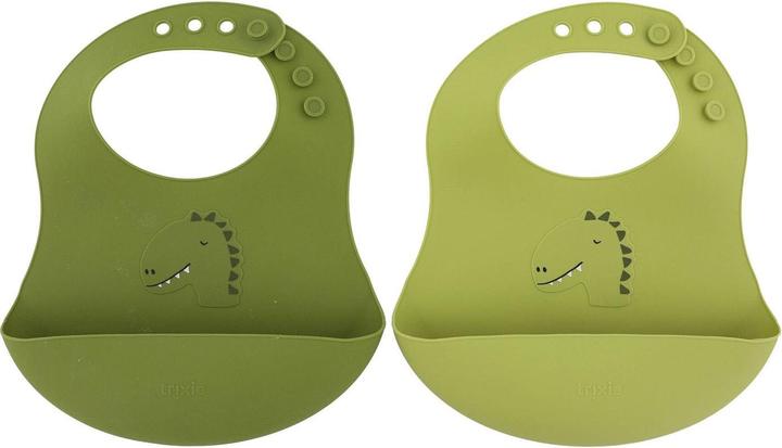 Image du produit Trixie Baby Bavoirs en silicone 2-pack Dino (4 mois)