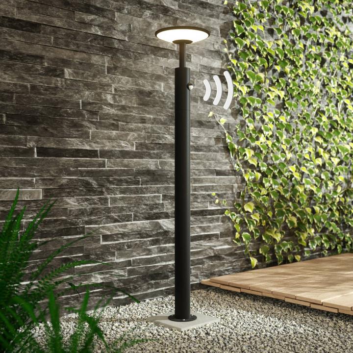 Image du produit Lucande Fenia lampe de jardin extérieure w/capteur Anthracite/Opal (900 lm, IP54)