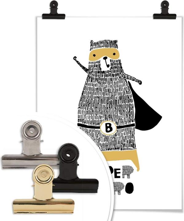 Image du produit Trenddeko Ours Strong Superhero (30 x 40 cm)