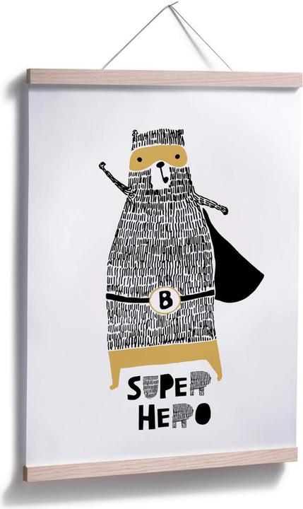Image du produit Trenddeko Ours Strong Superhero (30 x 40 cm)