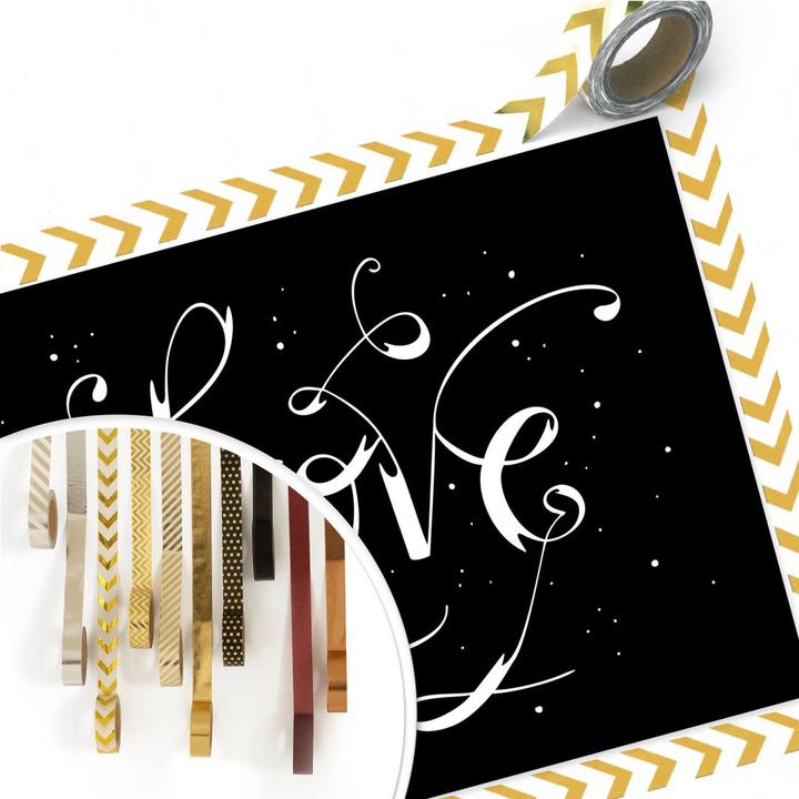 Produktbild Trenddeko Handlettering Love - schwarz negativ (80 x 100 cm)