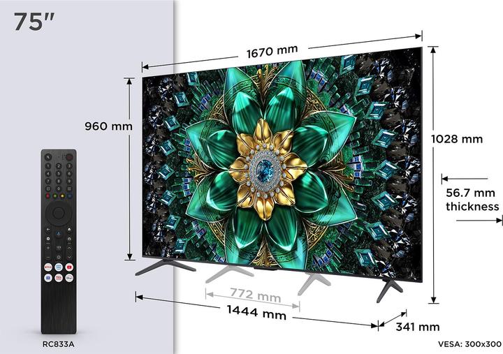 Produktbild TCL 75Q6C (75", Mini-LED, 4K, 2025)