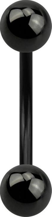 Produktbild Star Piercing Micro Banane schwarz mit zwei Kugeln (Titan G23, ohne Messing)