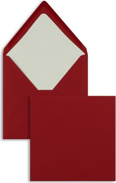 Actual product image Blanke Envelopes 164x164mm 100g/sqm gummed PU=100 pieces red (100 x)