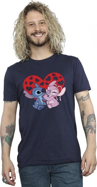 Immagine prodotto Disney Lilo & Stitch Hearts Maglietta Uomo (4XL)