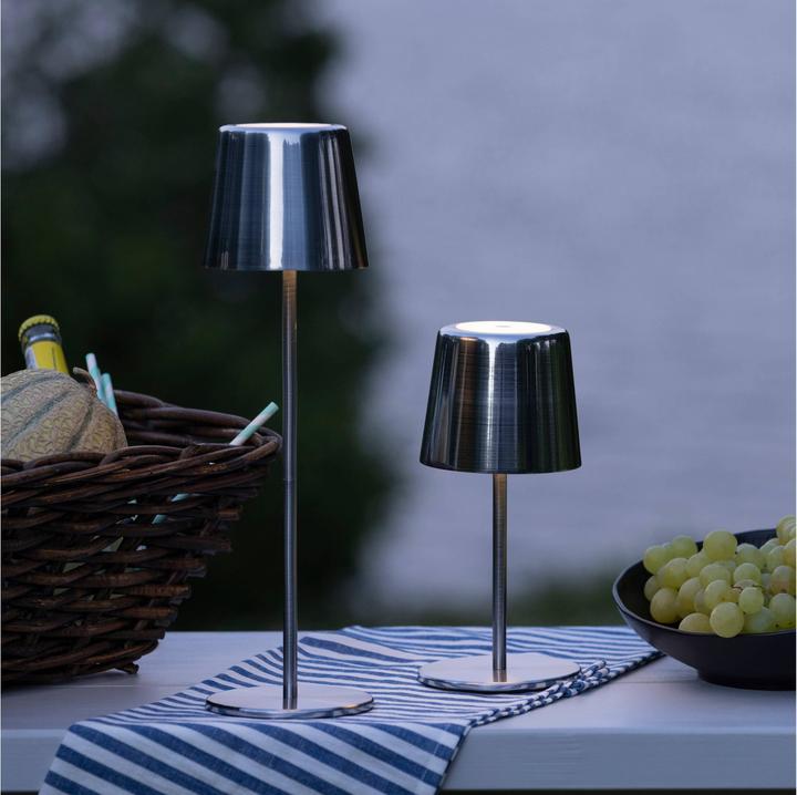 Produktbild Brilliant Akku Tischlampe, 37cm, 300 lm, 3000-6500 K, dimmbar, alu gebürstet (300 lm)