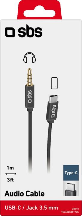 Productafbeelding SBS USB-C - 3,5 mm aansluiting (1 m, 3,5 mm aansluiting (AUX))