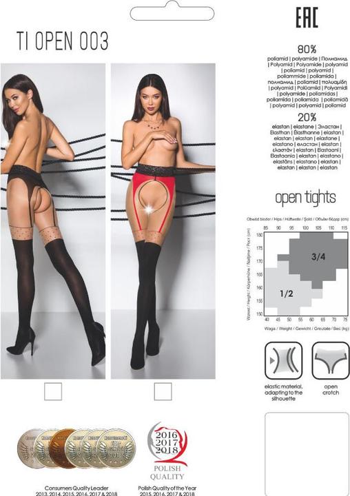 Produktbild Passion Strumpfhose ouvert "Thiophene 003" (20/40DEN) (XS)