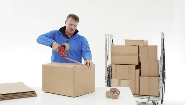 Actual product image tesa tesapack ULTRA STRONG Parcel Tape - PVC packing tape for tight packing and secure bundling (50 mm)