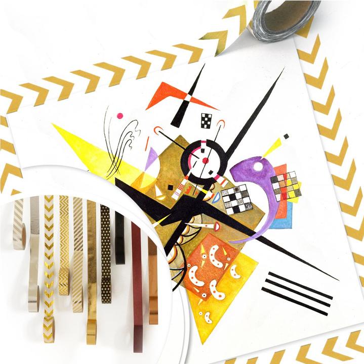 Immagine prodotto Trenddeko Kandinsky - Sul bianco II (50 x 50 cm)