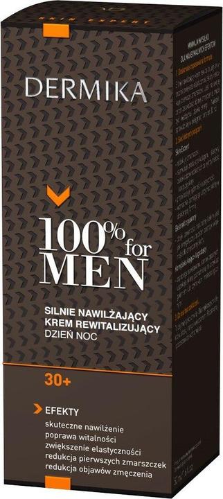 Actual product image Dermika 100% for Men 30+ moisturizing face cream 50ml (50 ml, 24h cream)