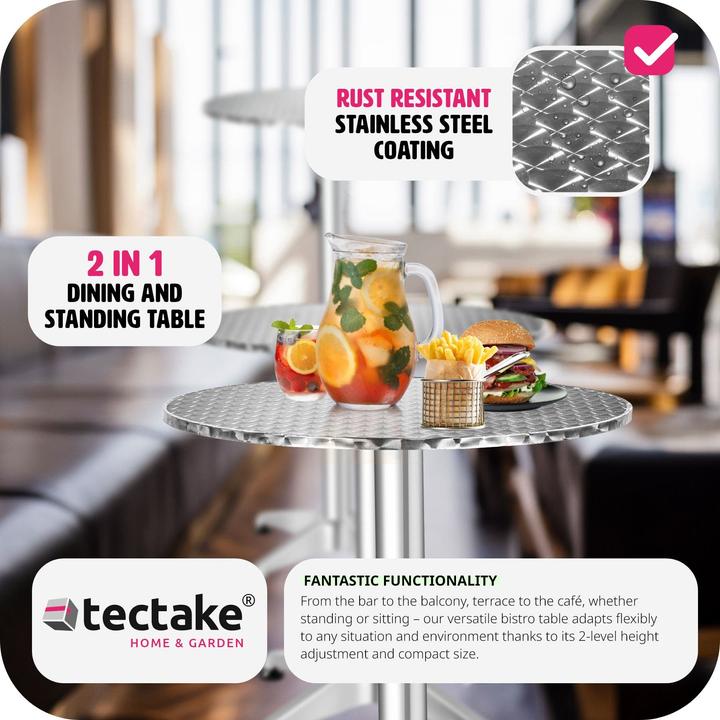 Image du produit tectake Tables de bistrot (Ø 60 x 110 cm)