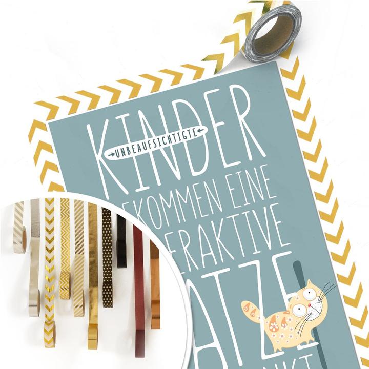 Actual product image Trenddeko Unsupervised children are given a hyperactive cat. (80 x 120 cm)