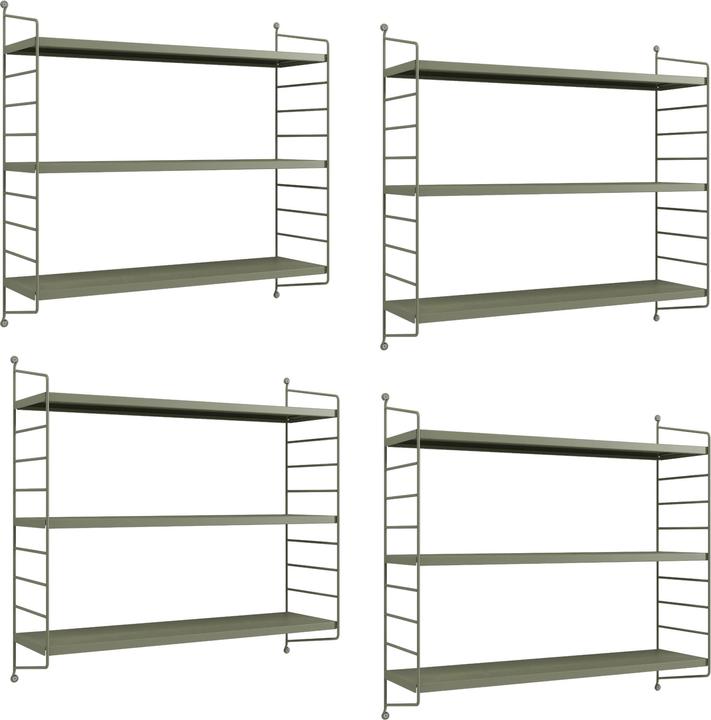 Nährwerte und Zutaten En.Casa Modulares Wandregal Strängnäs 4er Set Kamelfarben