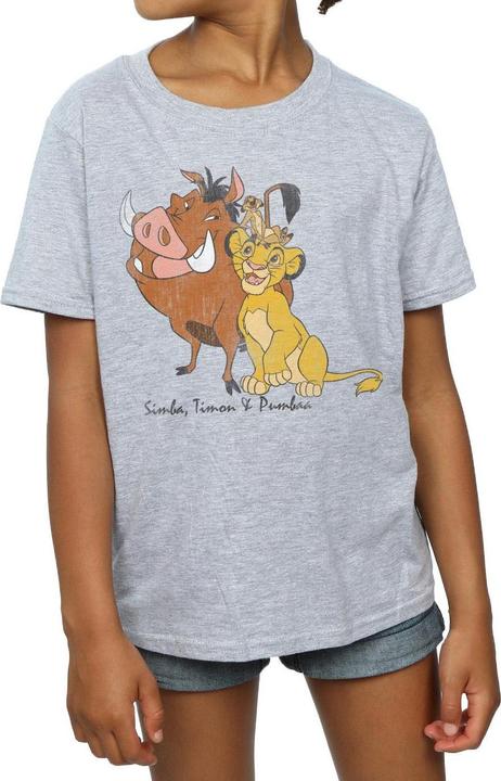 Immagine prodotto Disney The Lion King Classic Simba, Timon And Pumbaa Maglietta Ragazze (140, 146)