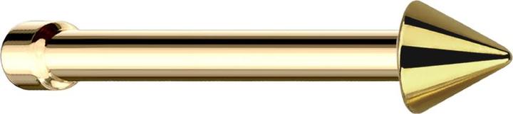 Star Piercing Nasenstecker gerade vergoldet mit Cone (Chirurgenstahl 316L, ohne Messing)