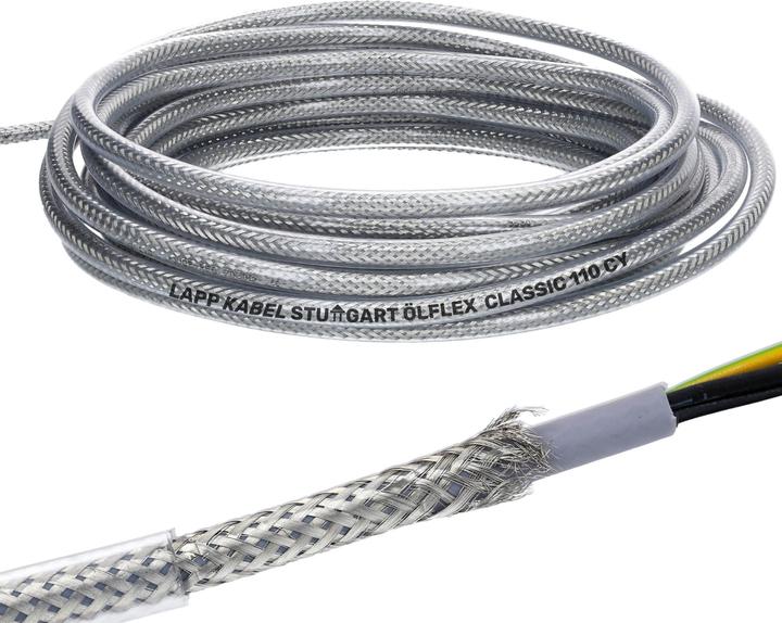 Actual product image Lapp 10 metres 1135207 Ölflex Classic 110 CY shielded control cable 7x1 mm² with green/yellow protective (10 m)