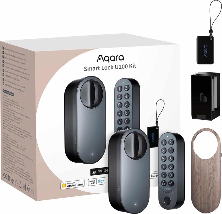 Produktbild Aqara Smart Lock U200 (Schlüssel, Fingerabdruck, Bluetooth, Smartphone, Elektronische Zahlenkombination, Schlüsselkarte)