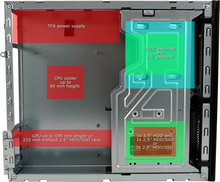 Actual product image LC-Power Case Micro-ATX 1406MB-TFX black USB3.2/audio,without power supply unit (mATX, Mini-ITX)