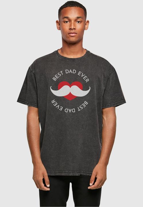 Actual product image Merchcode Fathers Day - Best dad Acid Washed Heavy Oversized Tee - 112923 (L)