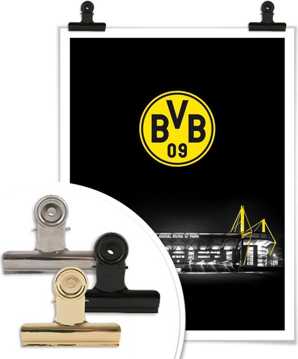 Actual product image Borussia Dortmund BVB Signal Iduna Park by night emblem (80 x 100 cm)