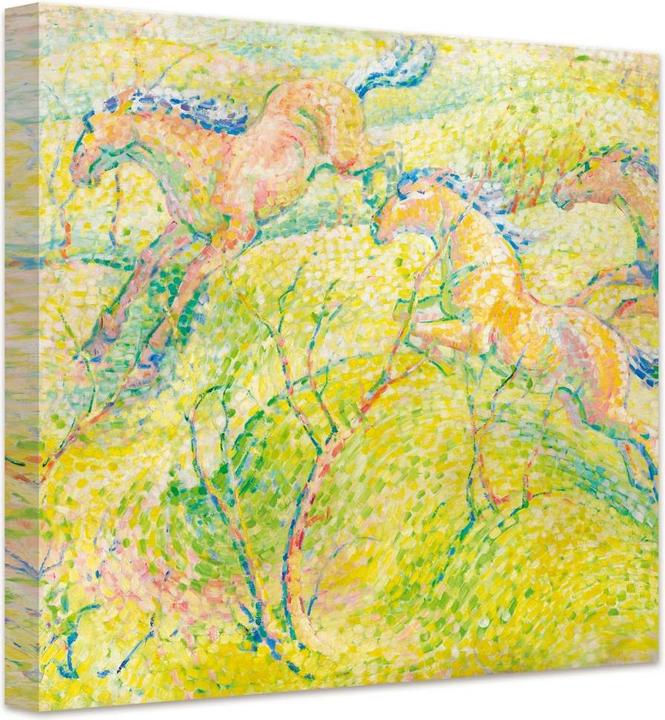 Actual product image Trenddeko Marc - Jumping horses (80 x 80 cm)