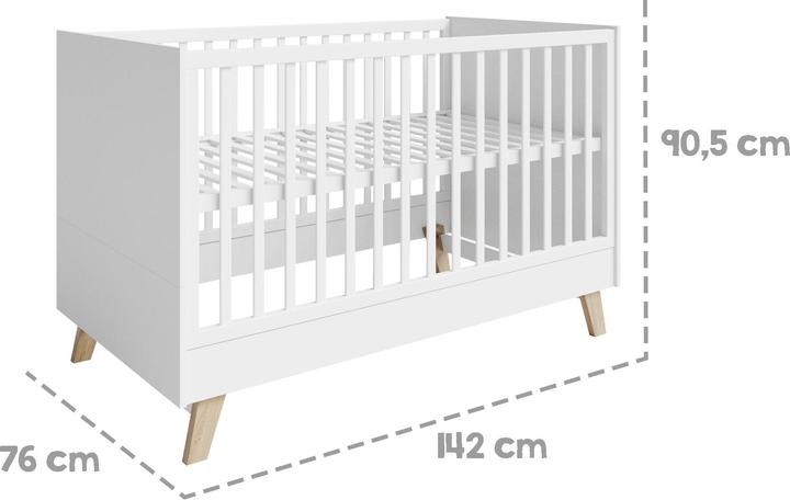 Produktbild Roba Kombi-Kinderbett, 70x140 cm Smile (70 x 140 cm)