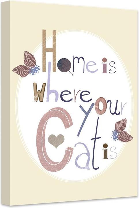 Trenddeko Loske - Home is where your Cat is (30 x 45 cm)