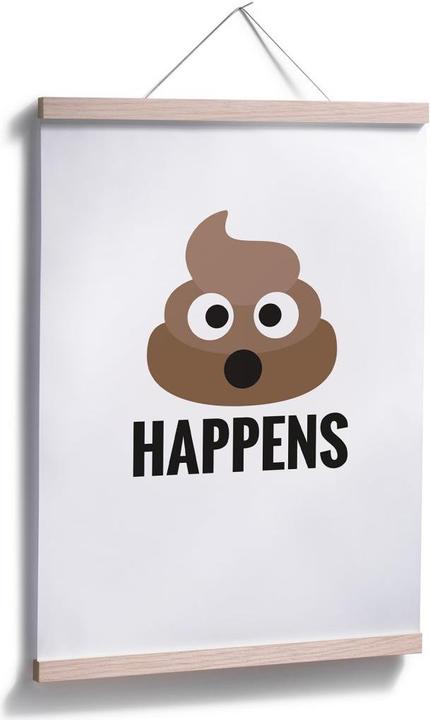 Actual product image Emojione shit happens (60 x 80 cm)