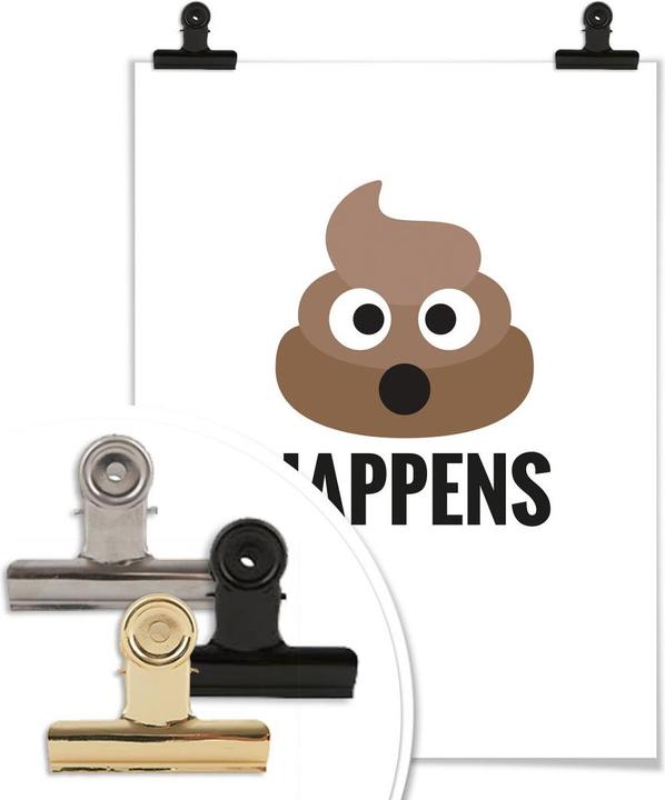 Actual product image Emojione shit happens (60 x 80 cm)