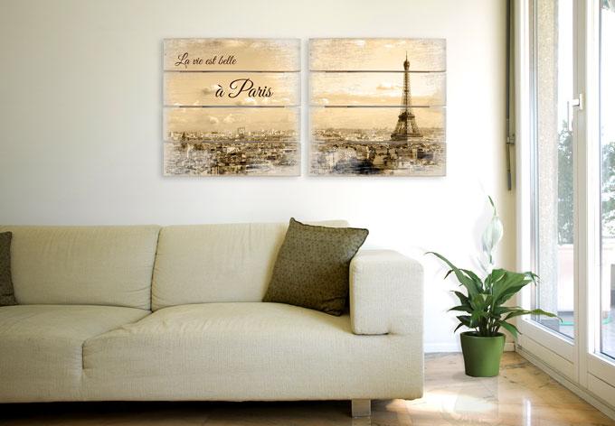 Produktbild FC Schalke 04 Set Paris Skyline (2-teilig) (40 x 41.5 cm)