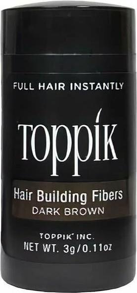 Actual product image Toppik Hair Building Fibers Powder Dark Brown 3g Bottle - Instant Thinning Concealer for Men and Women (Body lotion)