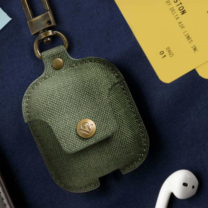 Actual product image TwelveSouth AirSnap Fabric Case for AirPods Olive Green (Headphone bag)