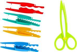 Image du produit Maped 601006 Set de contour CREA Cut, 1x cadre de ciseaux + 5X lames à motifs, plastique, coloré, 5, 5