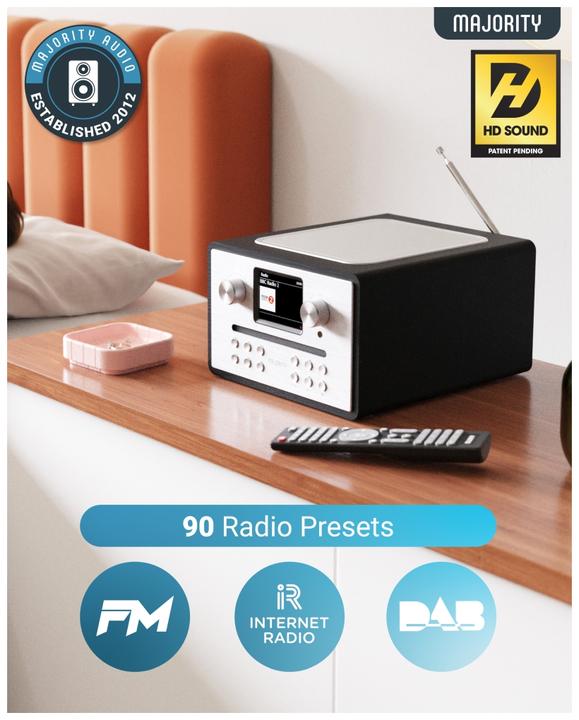 Image du produit Majority Radio FM & lecteur CD (FM, DAB+ DAB, Bluetooth, WiFi)