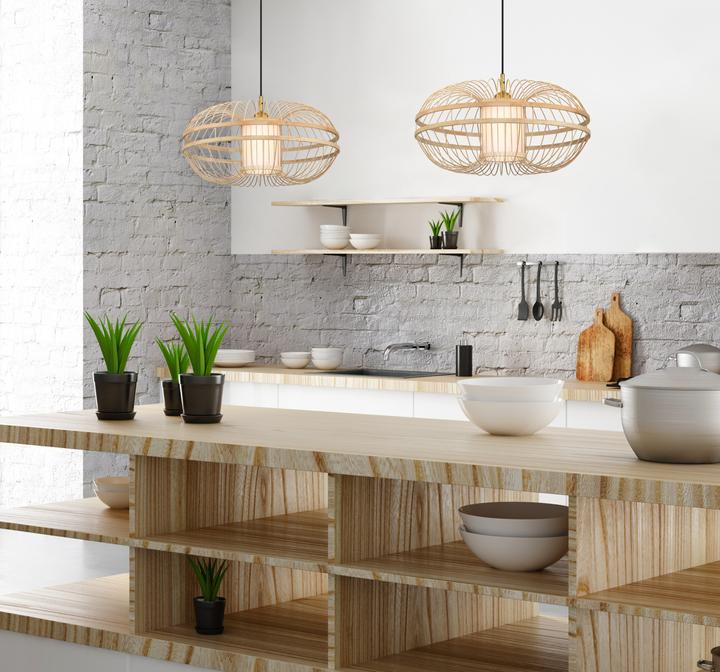 Productafbeelding Westinghouse Hanglamp Tulcea Bamboe / Messing (E27)