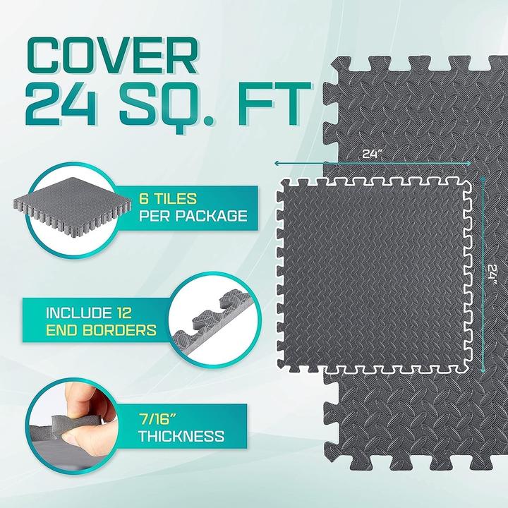 Actual product image Yes4All 6er-Set Bodenschutzmatte für Fitnessgeräte