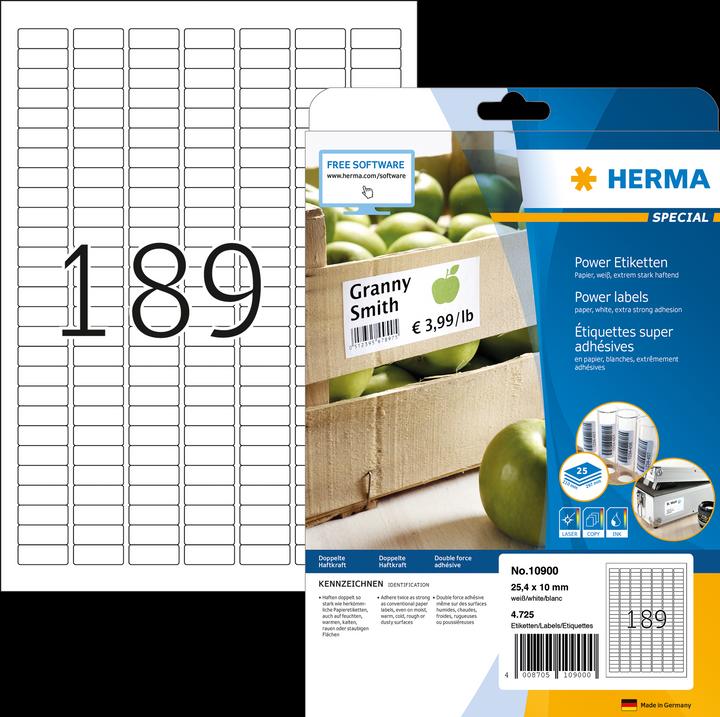 Produktbild HERMA Power Etiketten A4