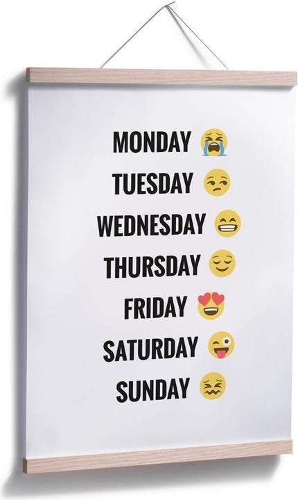 Actual product image Emojione Day of the Week (30 x 40 cm)