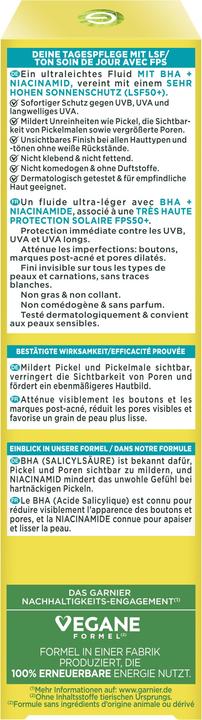 Actual product image Garnier Pure (Suntan cream, SPF 50+, 40 ml, 60 g)