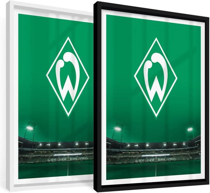 Produktbild SV Werder Bremen Werder Bremen Logo mit Tribüne (50 x 60 cm)