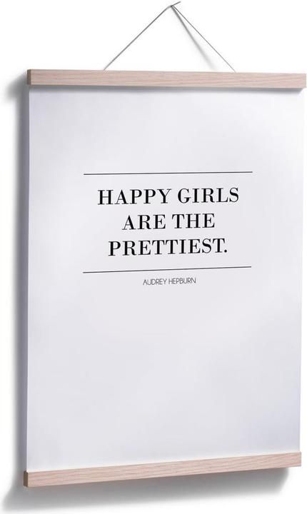 Produktbild Trenddeko Audrey Hepburn - Happy Girls are the prettiest 02 (80 x 100 cm)