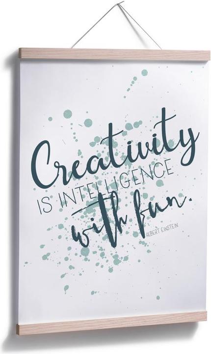Produktbild Trenddeko Creativity is intelligence with fun (50 x 60 cm)