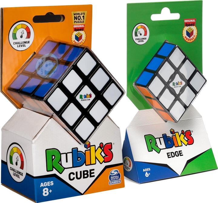 Image du produit Spin Master Rubik's, Kit de démarrage, Coffret cadeau avec le cube 3x3 original et le cube Edge 3x3x1, cube à ma (3 x 3)