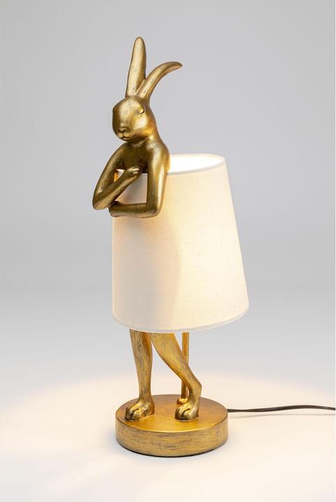 Produktbild Kare Design Tischleuchte Animal Rabbit Gold/Weiss 50cm (E14)