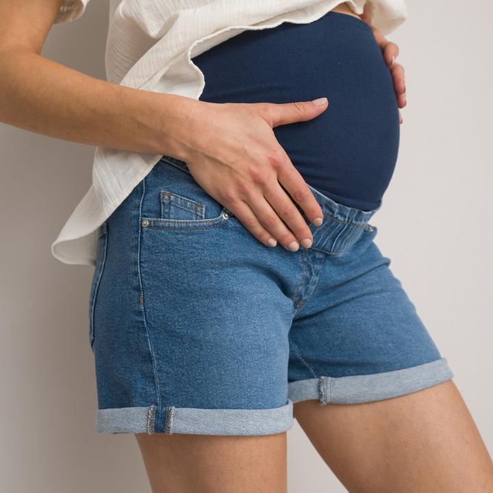 Actual product image La Redoute Collections Denim maternity shorts (32)